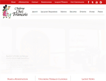 Tablet Screenshot of laubergechezfrancois.com